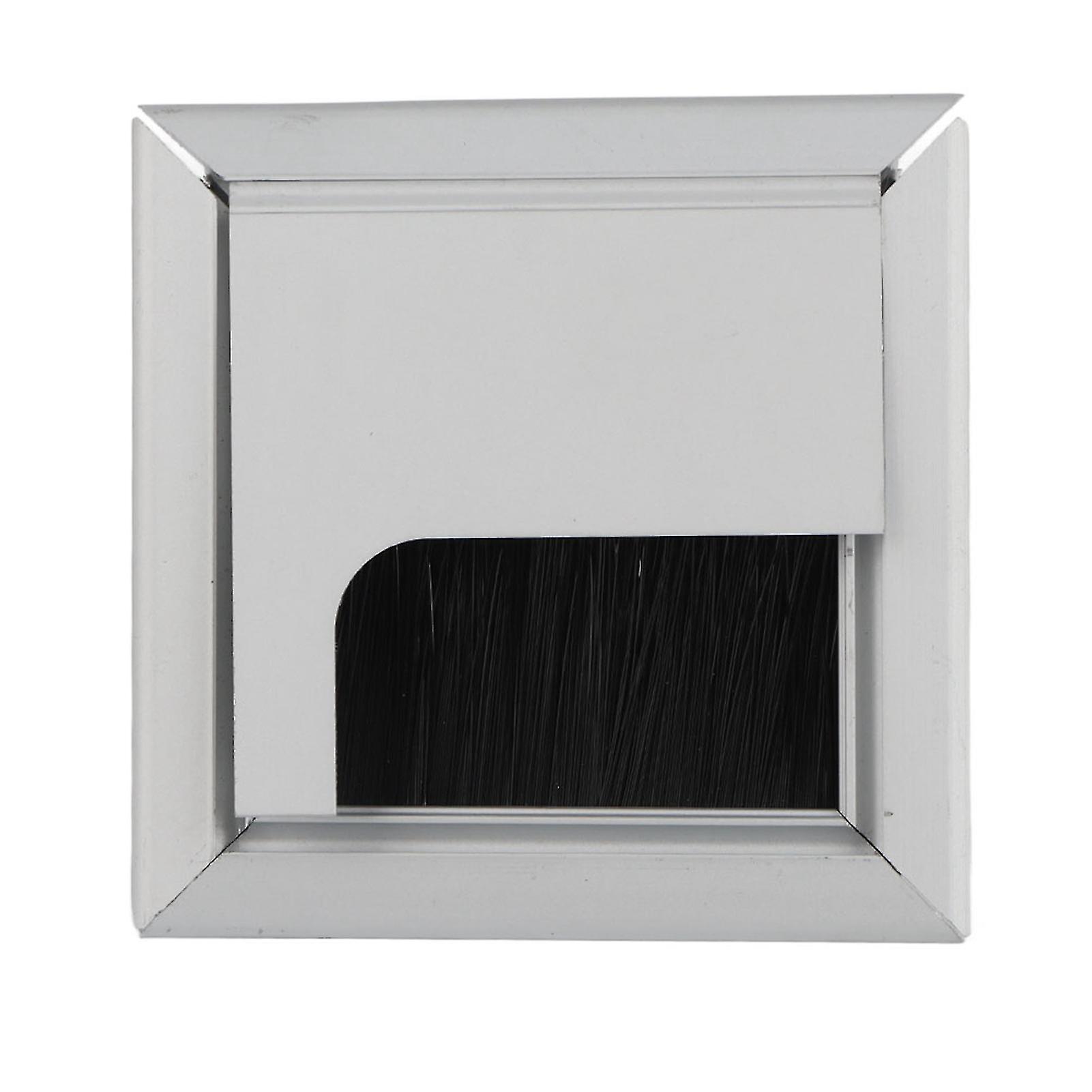 Aluminium Desk Wire Cable Tidy Outlet Insert Hole Cover - Square Shape