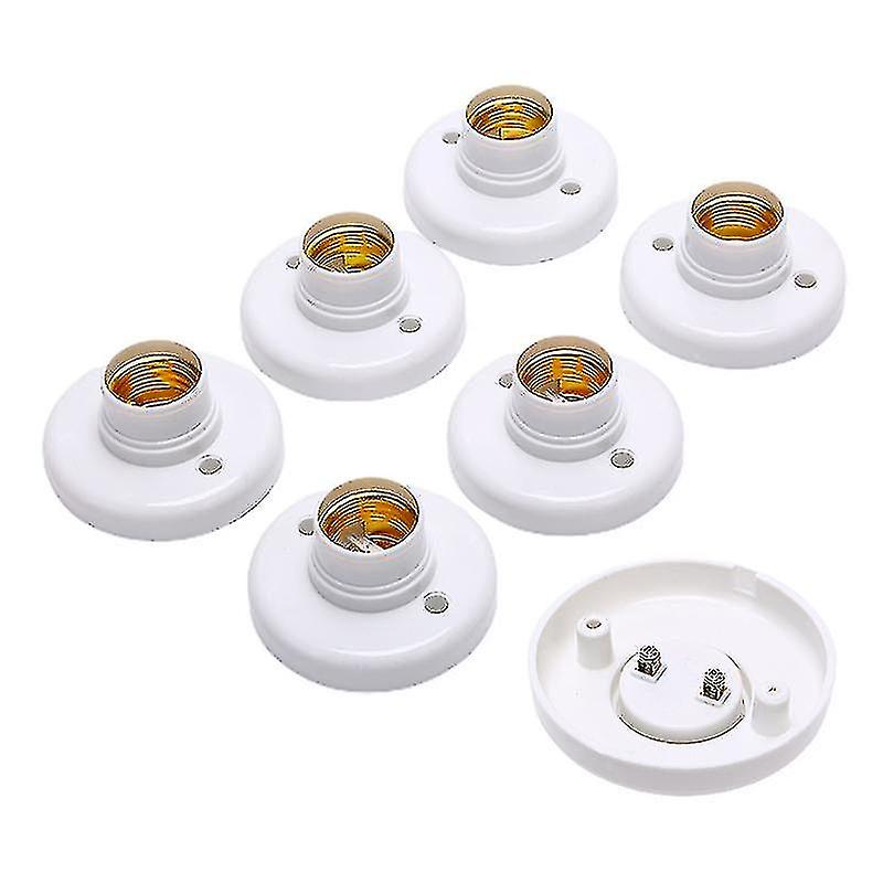 6pcs E27 Edison Screw Cap Socket Ceiling Light Bulb Holder Fixing Base Stand Shytmv-Useful