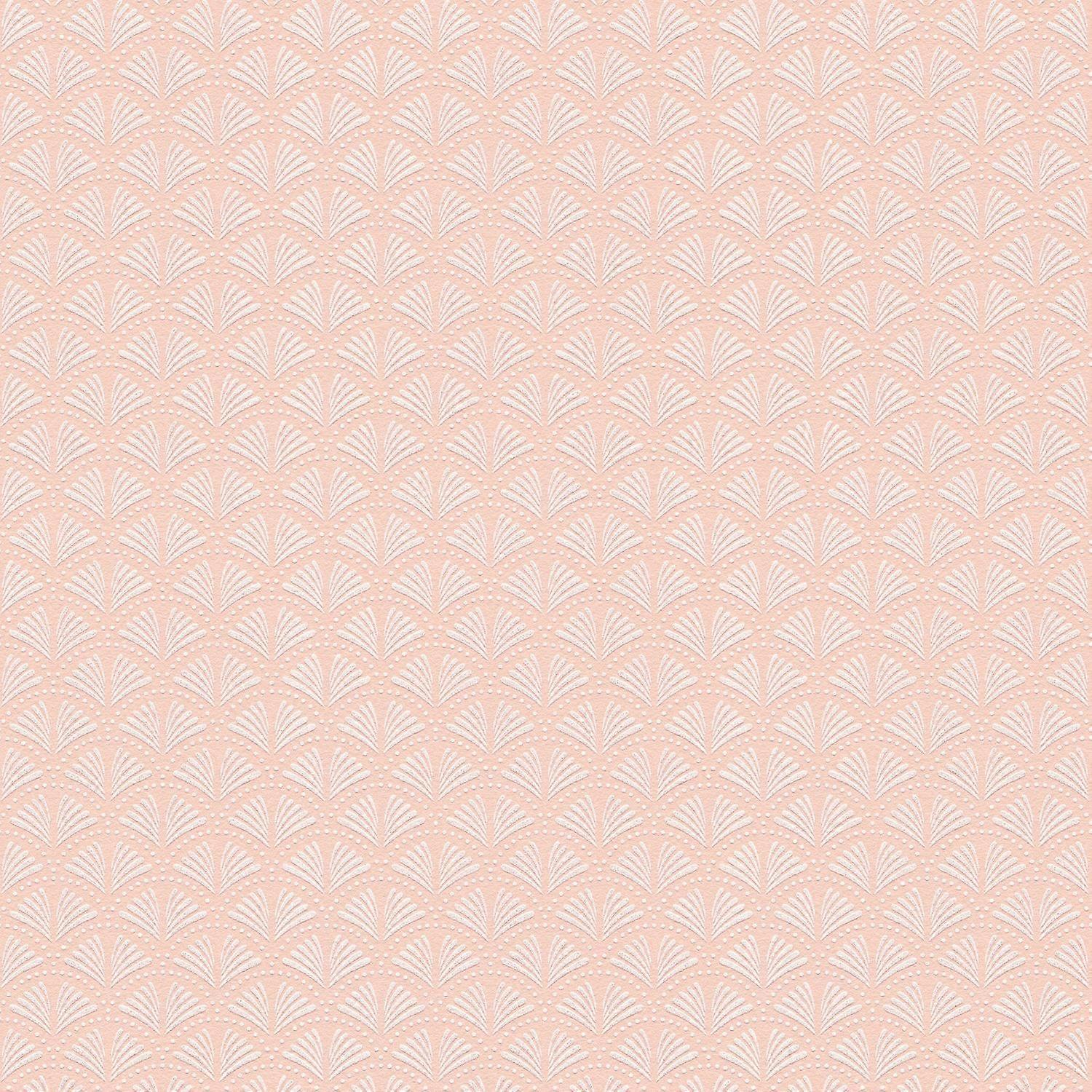 Grafisch behang Profhome 379577-GU vliesbehang licht gestructureerd design glanzend roze wit zilver 5,33 m2