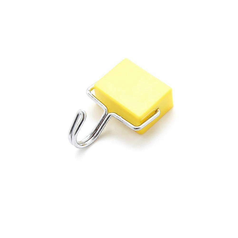 Wall Magnet Hook Refrigerator Washing Machine Magnetic Storage Rack Hooks(yellow)