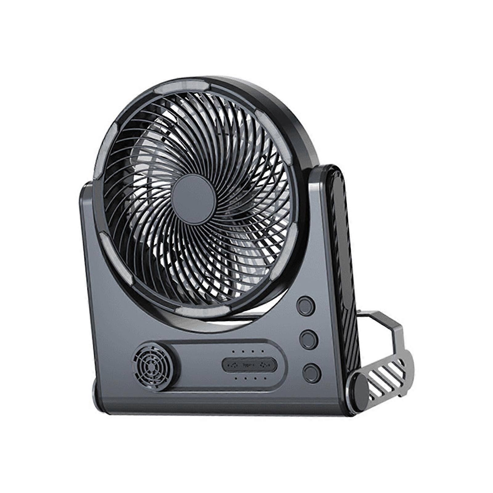 Ventilatore da campeggio all'aperto potente con illuminazione per ufficio da campeggio all'aperto al coperto