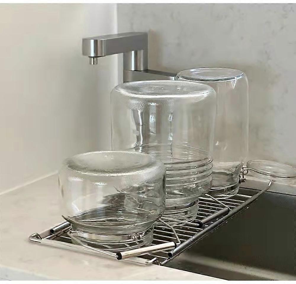Kitchen Sink Storage,Sink Organizer,Telescopic Sink Storage (Silver)