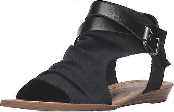 Women's Wedge SandalCOLOR BLACK,SIZE 37