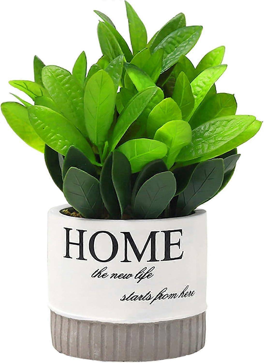 Piante artificiali da interno Piccole piante artificiali in vaso con finte piante verdi in vaso per la decorazione della casa o dell'ufficio