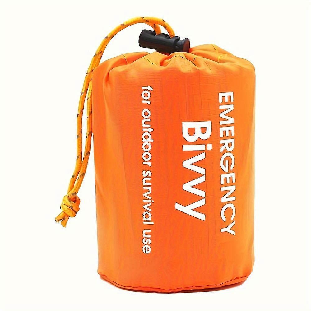 1pc/2pcs Emergency Sleeping Bag, Thick Waterproof Warm Survival Blanket, Reusable Lightweight And Compact Emergency Sleeping Bag With Whistle, For Out