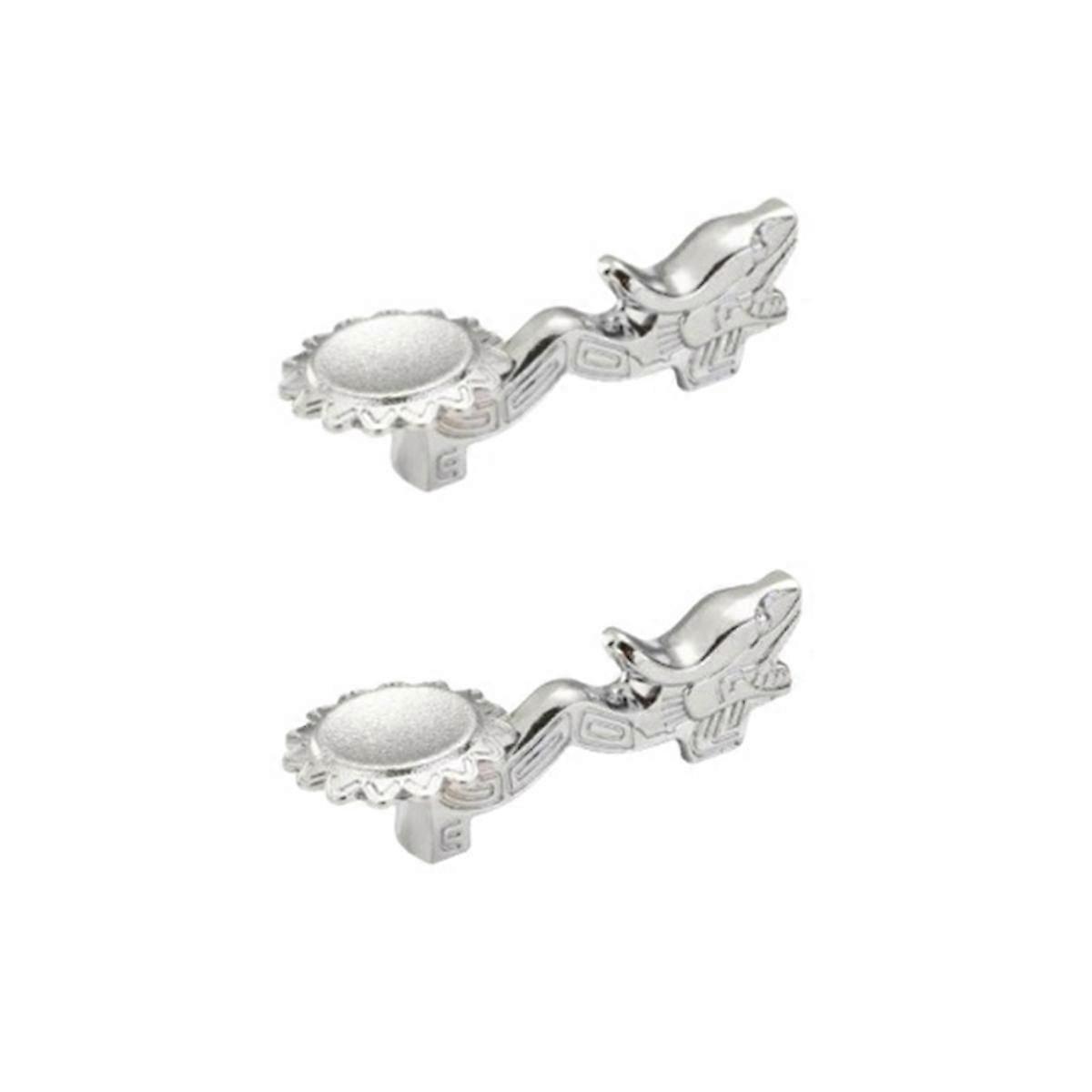 Chopsticks Holder Alloy Retro Dragon Chopsticks Rack Knife Spoon Fork Stand Chopstick Rest,Silver 2PCS