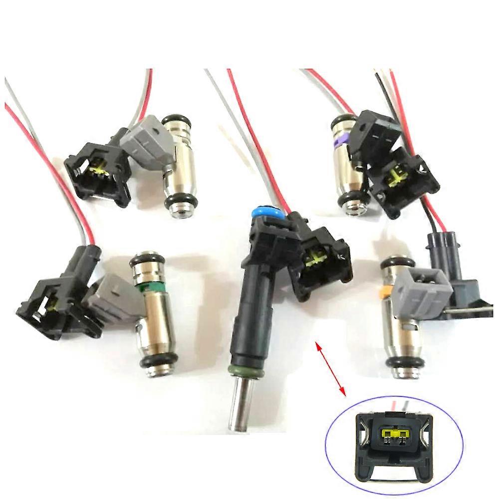 8 Pack Fuel Injector Wiring Harness Connector Pigtail Clips – For EV1 OBD1, Cut & Splice