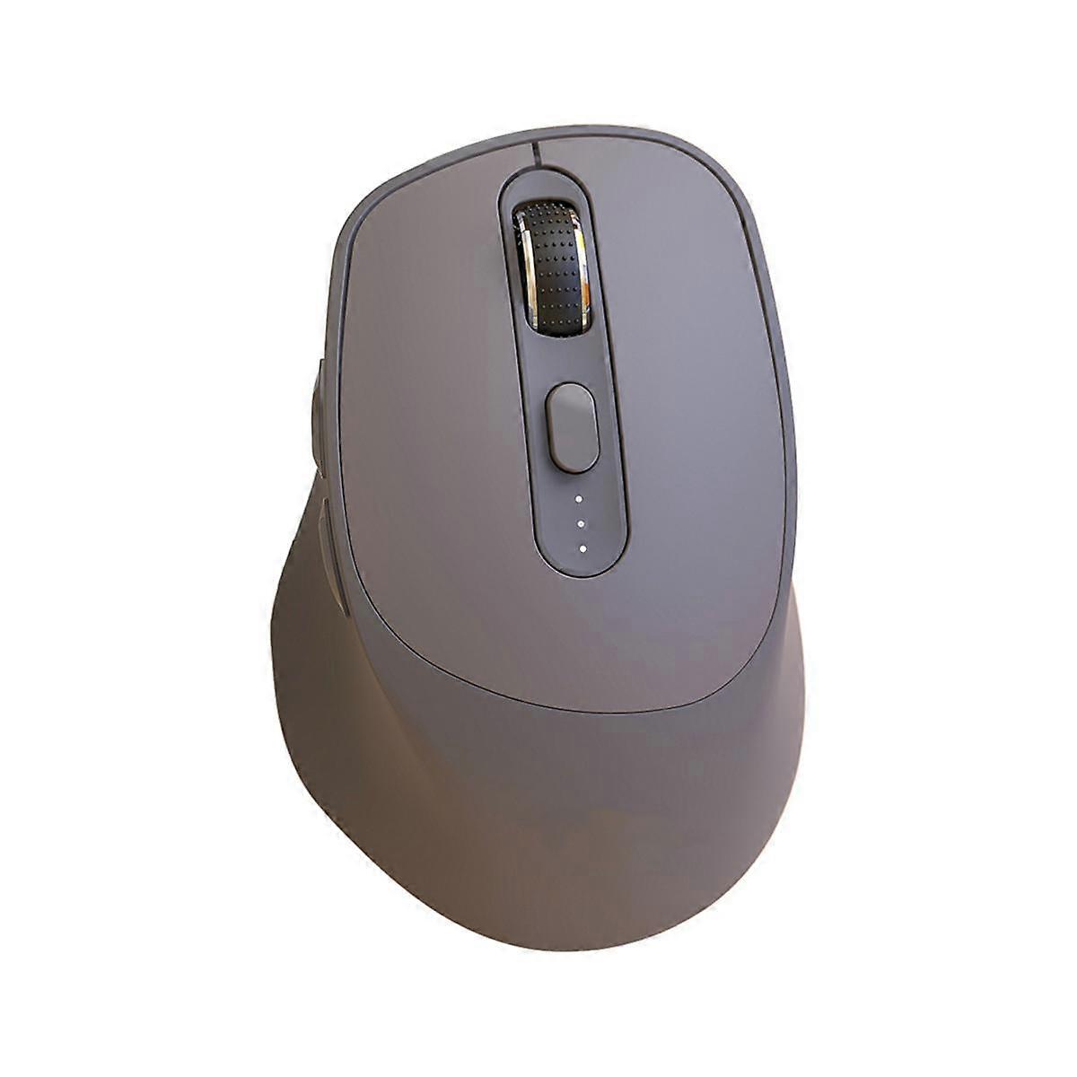 X7 Wireless Silent Mouse Bluetooth Dual Mode Design, Adjustable 5-Speed DPI for Laptop PC Game Office Gray