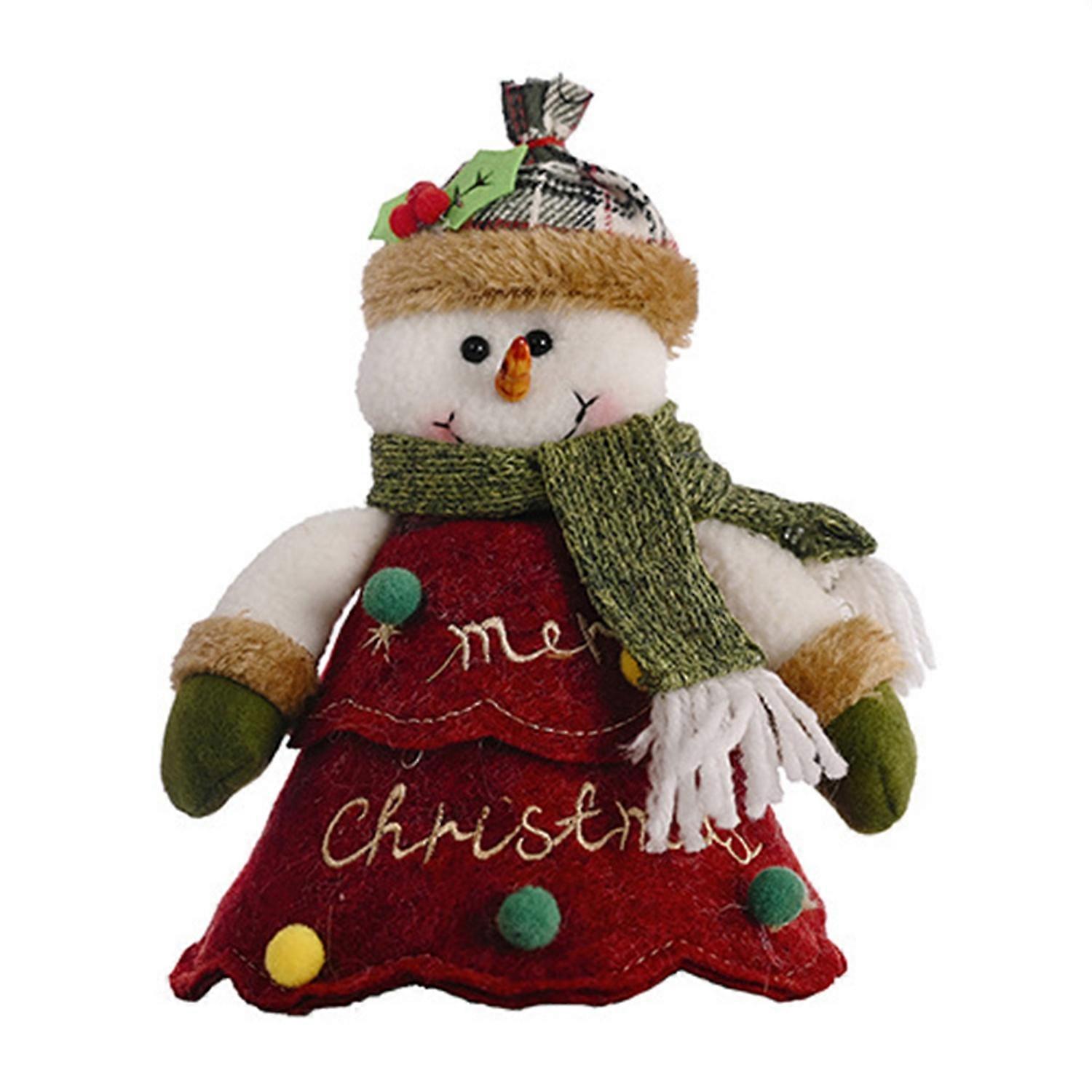 2023 Christmas Sack Exquisite Santa Claus Snowman/Elk Design Tree Shape Vibrant Color Printed Linen