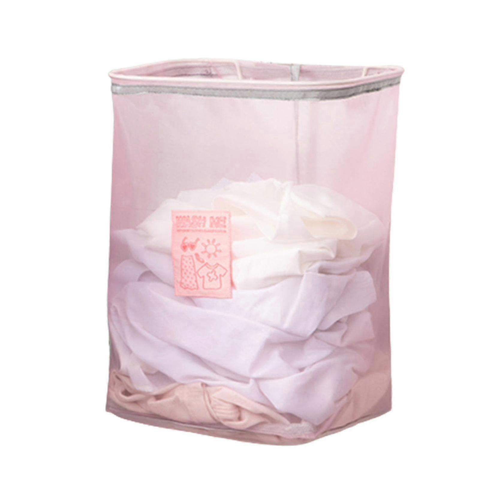 Wall Mounted Laundry Basket Nylon Mesh Laundry Hamper For Dirty Clothes Storage