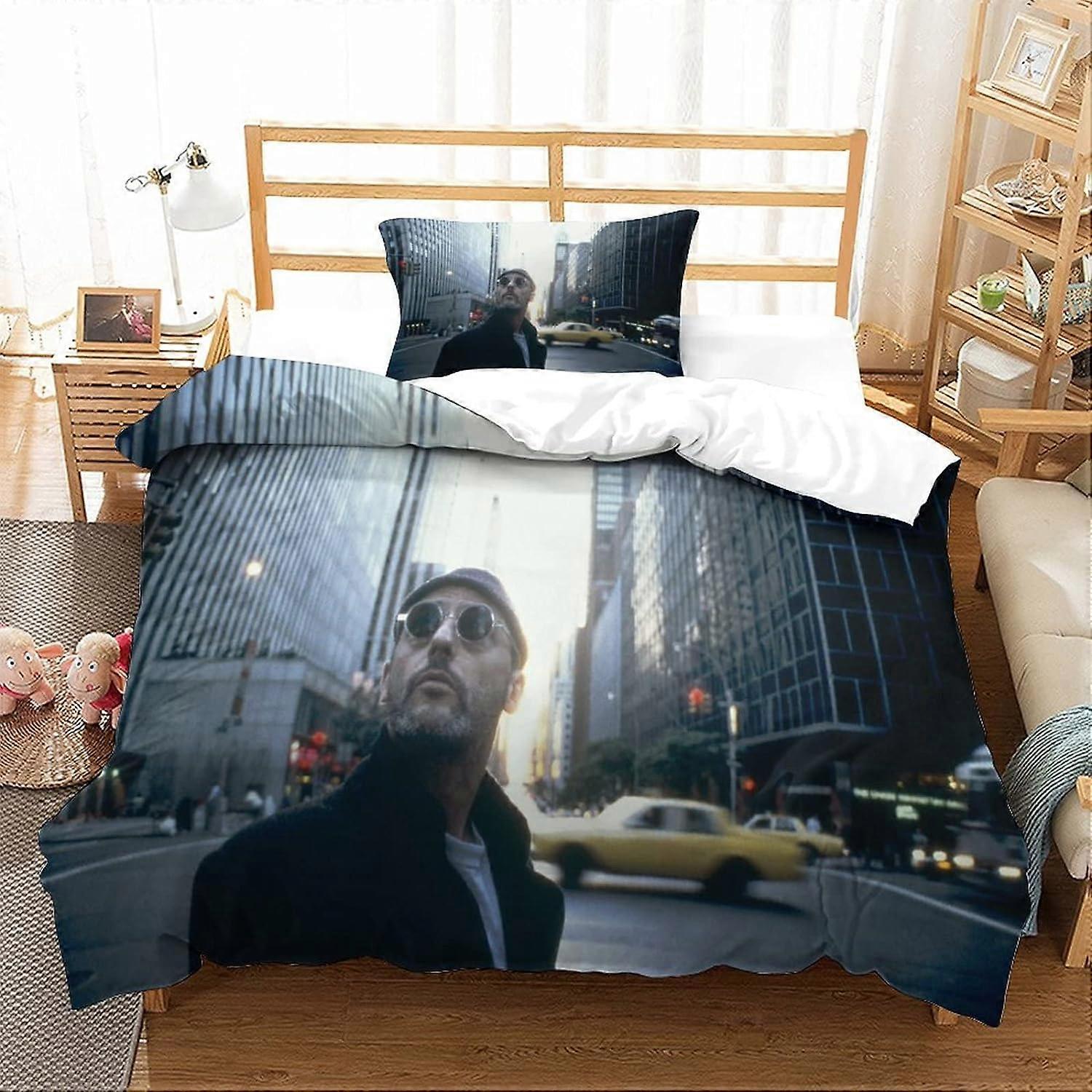 The Professional Duvet Cover Set D Leon Printed Pattern Bedding Movie Characters Duvet Cover Set for Kids,Microfiber Single 135*200 CM