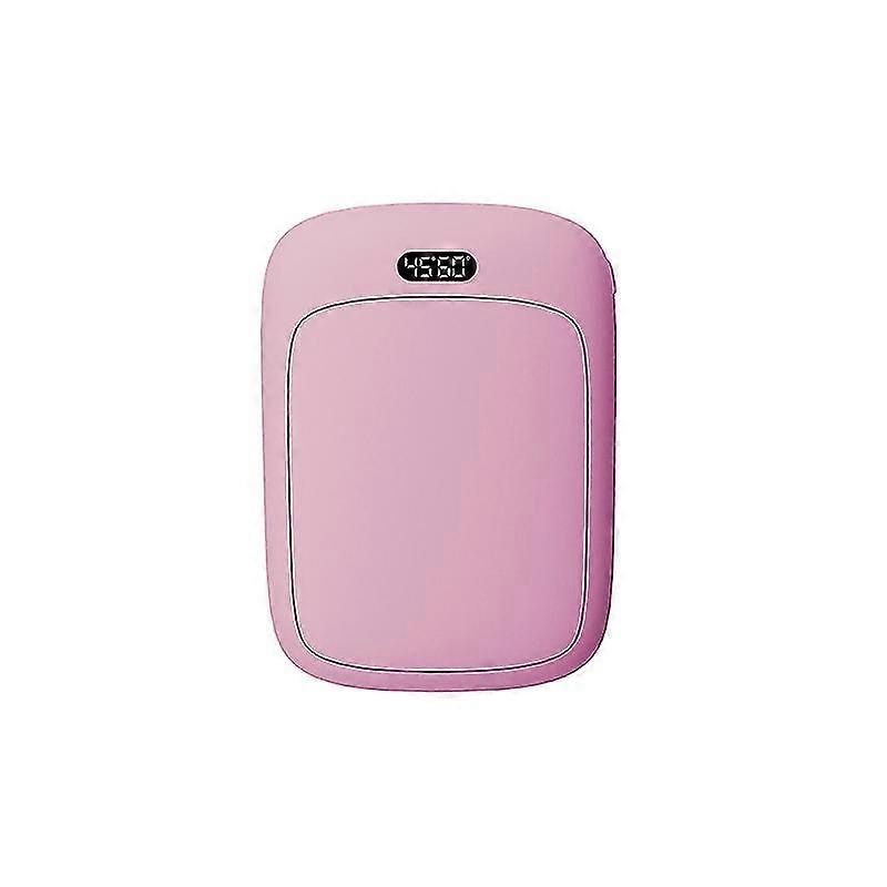 2 In 1 Electric Round Hand Warmer Power Bank Rechargeable Pocket Digital Display Temperature Control Heating Hand Warmer