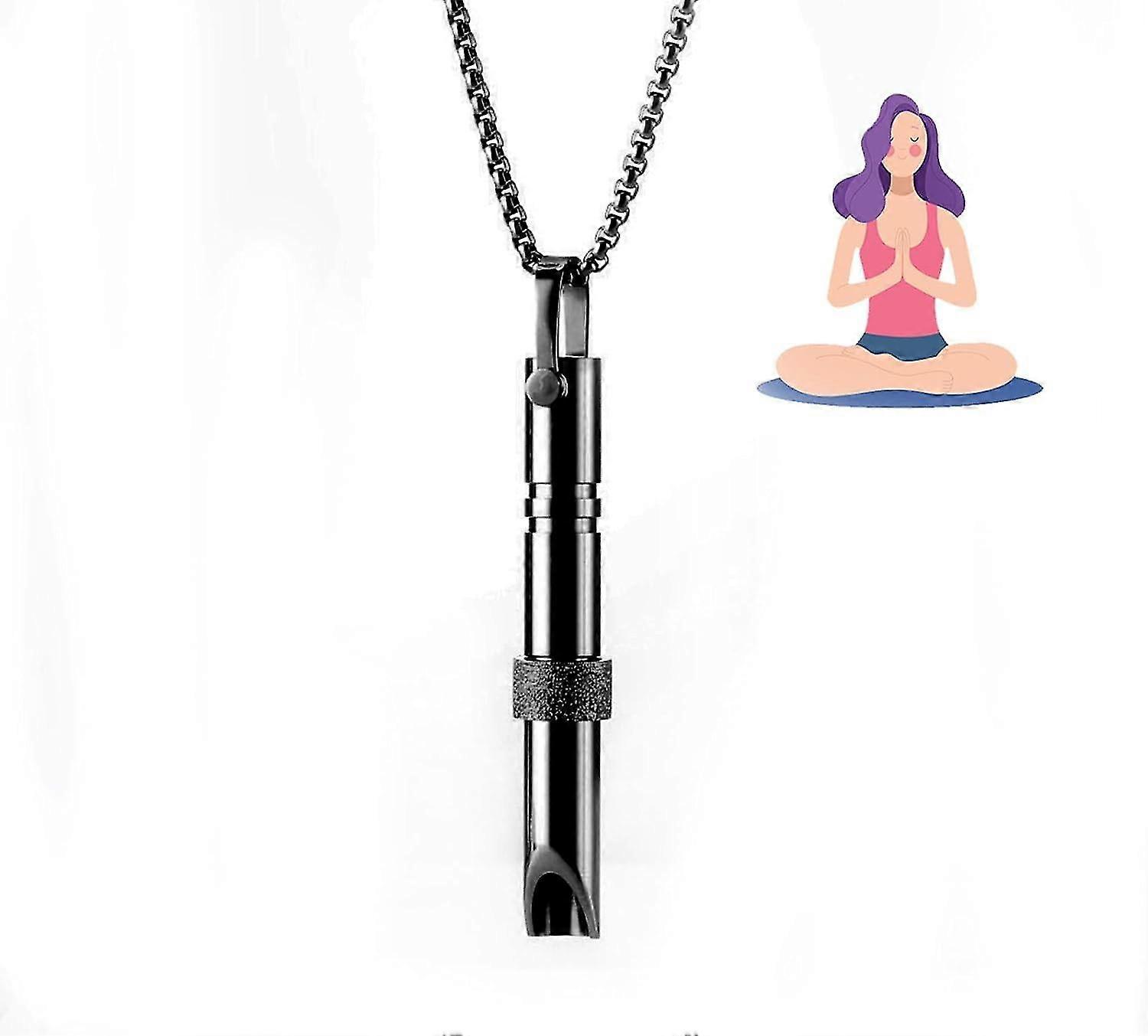 Breathing Necklace For Anxiety Relief – Stainless Steel, Magnetic Pendant, Calming Gift