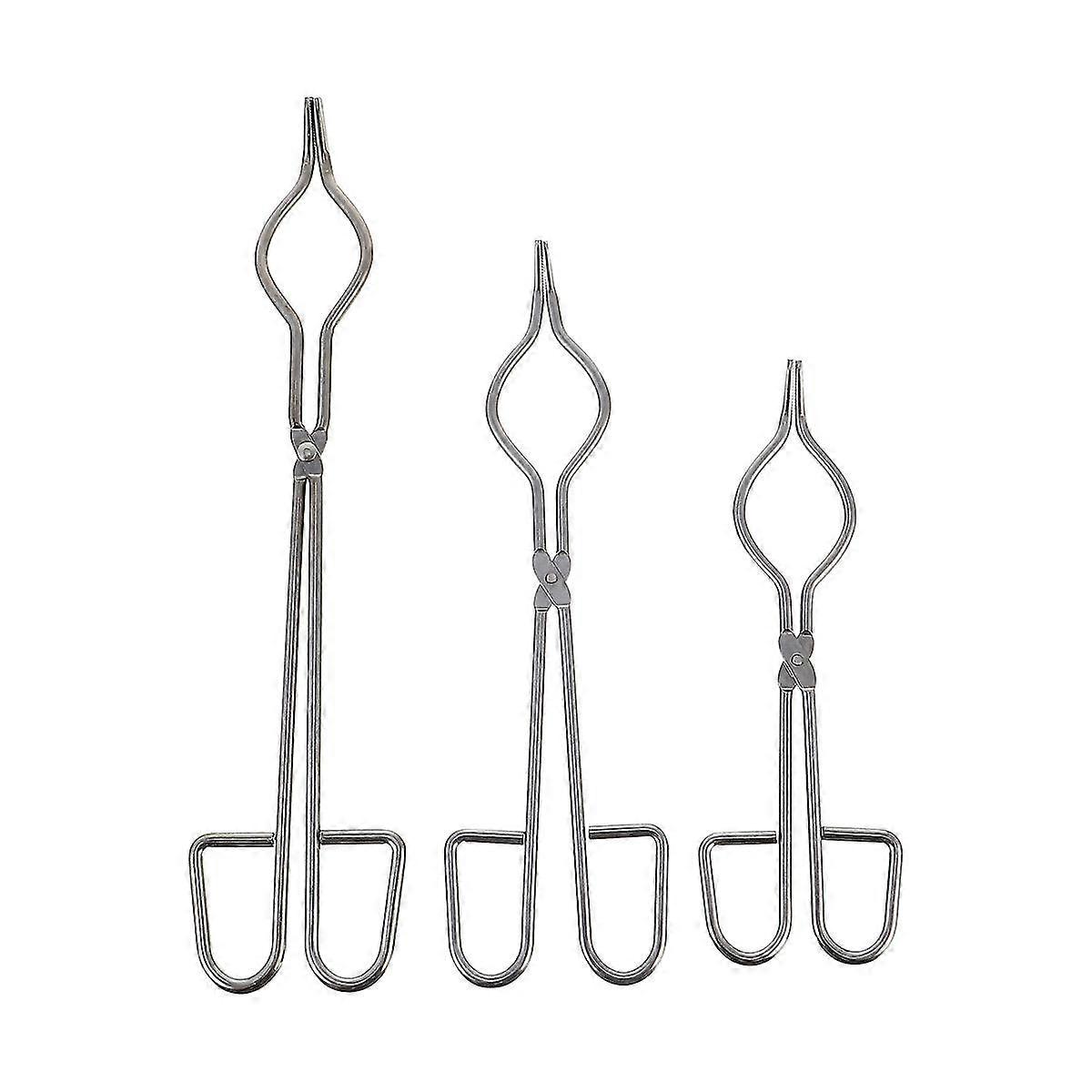 3pcs Laboratory Flask Clamp Crucible Clamp High Temperature Ceramic Clamp