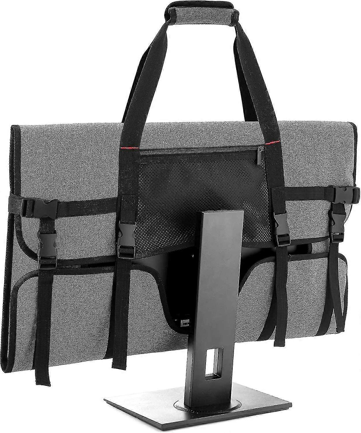 Carrying Bag For 27" Lcd Screens And Monitors, With Padded Velvet Lininggray-Yvan