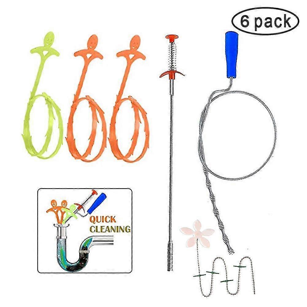 6 Pcs Drain Cleaning Tool