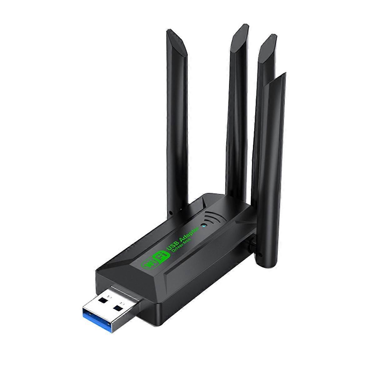 1200Mbps Dual Band USB3.0 Wifi Adapter 2.4GHz 5GHz WiFi Adapter with 4 Antenna PC Mini Computer Net