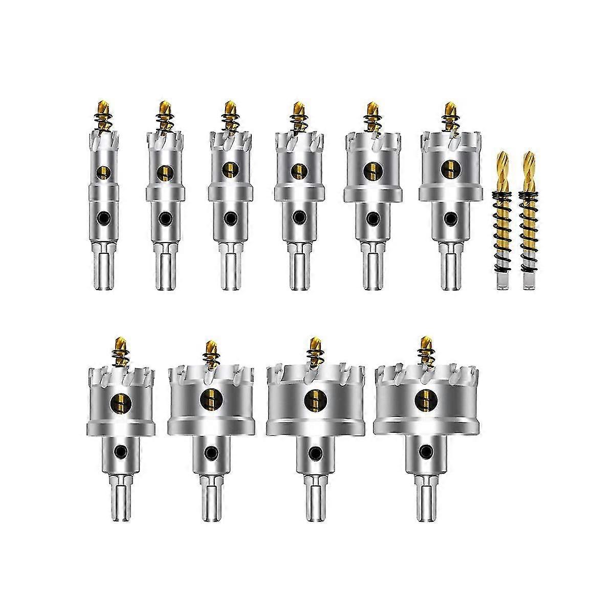 12pcs Tcthole Saw Kit For Hard Metal, 5/8inch -2-1/8inch Pilot Drill Bit For Metal, Stainless Steel