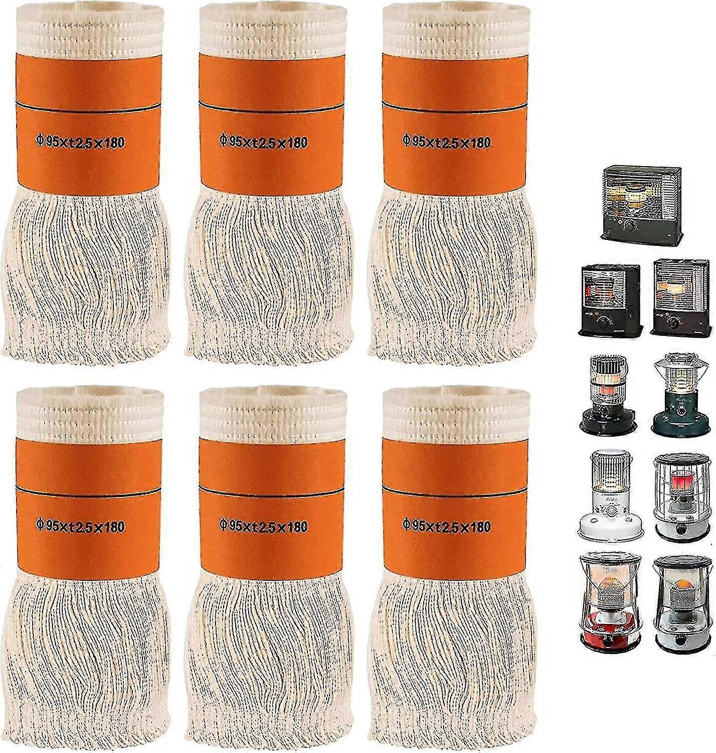 6 Stcke Docht Fr Petroleumofen Fr Innenrume, Docht Fr Petroleum Ersatzdocht Petroleumheizer, Ersatzdocht, Effizienter Dochte Fr Camping Zeltheizung Ko