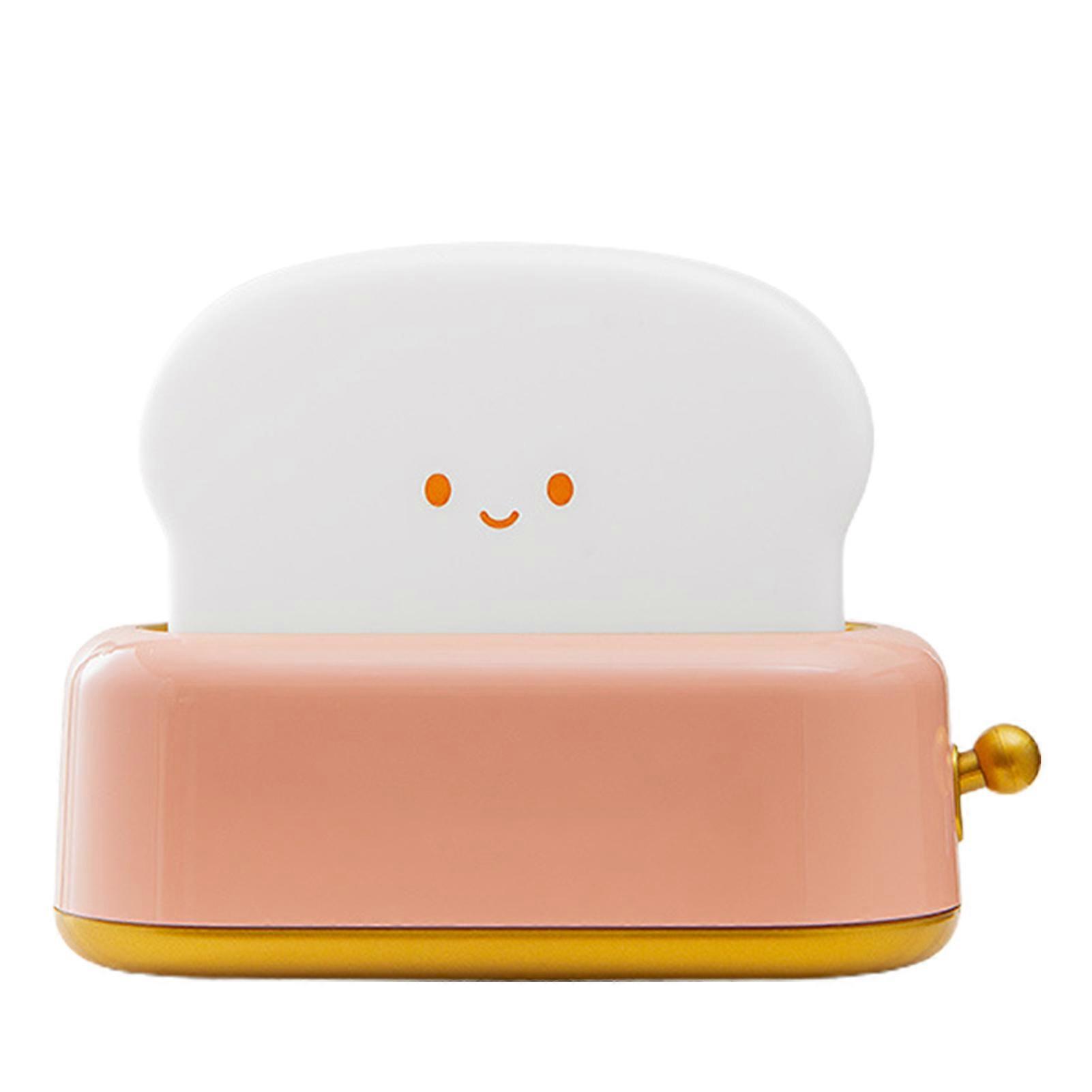 Creative Toast Night Light USB Rechargeable Timing LED Cute Sleep Lamp