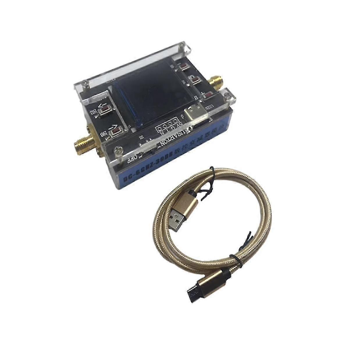 Dc-6g Digital Programmable Attenuator 30db Step 0.25db Tft Display Cnc External Support Communicati