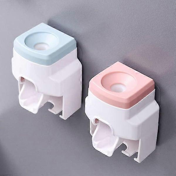 Automatic Toothpaste Dispenser with Toothbrush Holder and 2 Brackets