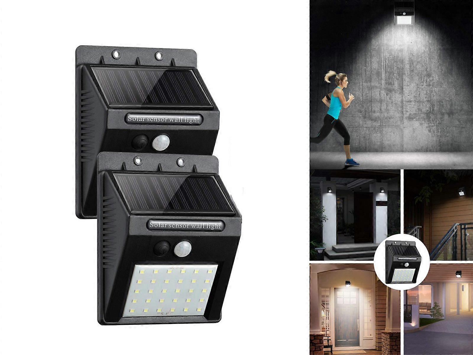 2 Pack 30 LEDS Motion Sensor Solar Lights Wall Lamp
