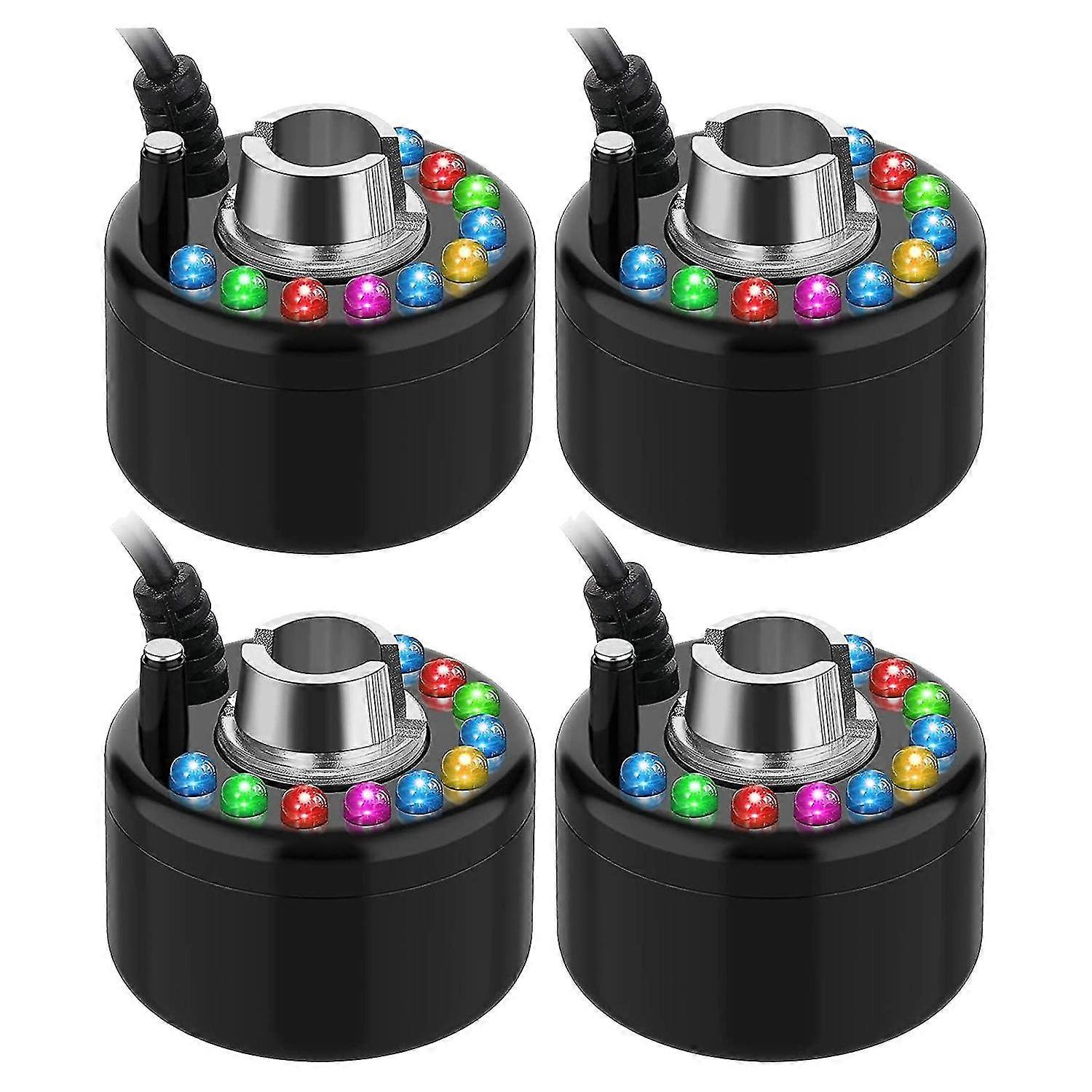 4 Pcs Halloween Mist Maker Ultrasonic Fogger Water Fountain Pond Fog Machine Color Change Fogger LE
