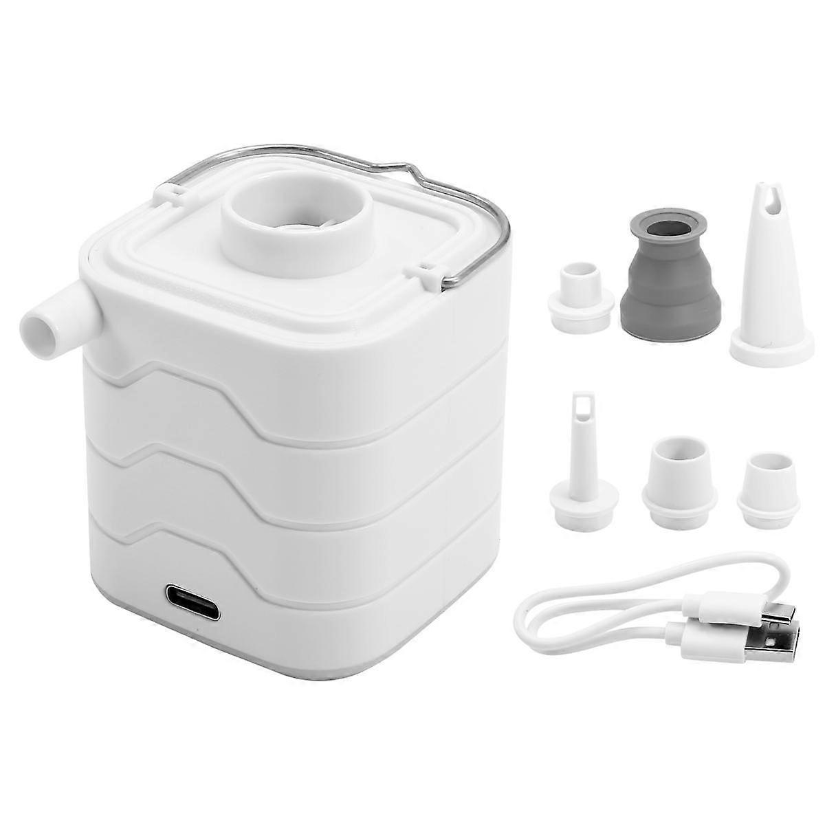 Portable Mini Electric Air Pump for Inflatables USB Rechargeable Air Mattress Inflator for Sleeping