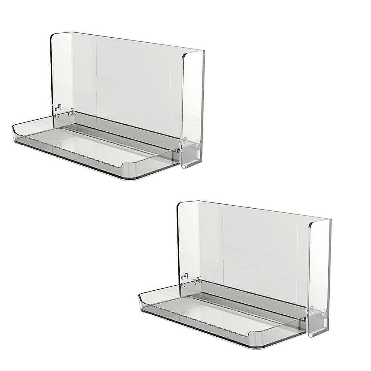 Small Floating Shelf for Wall, Foldable Bathroom Shelf Wall Mount, Bedside Shelf for Phone, Remote