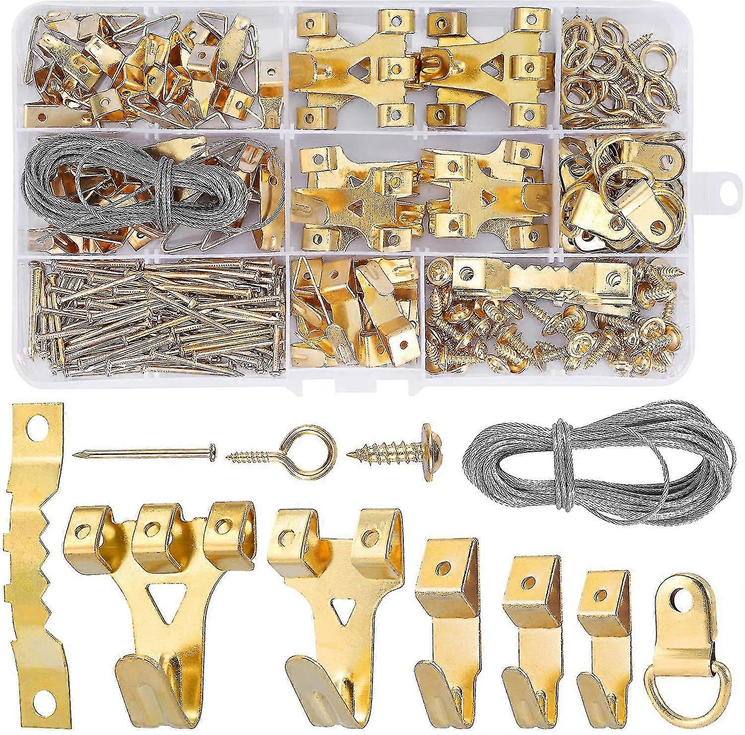 Frame Hook Set With Screws, Stable And Durable (250 Pieces)