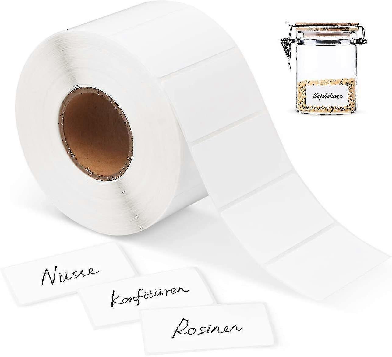 1000pcs White Self-adhesive Labels, Self-adhesive Kitchen Labels White Self-adhesive Labels