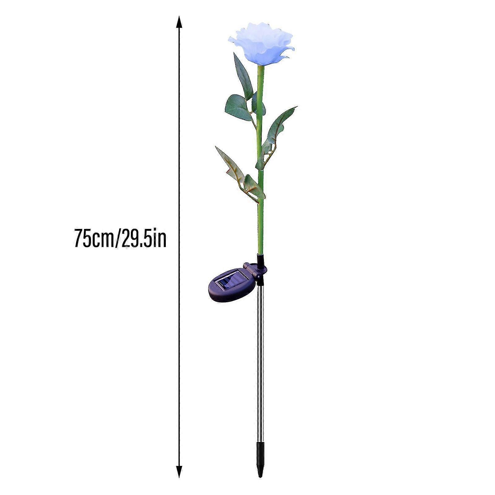 Led Outdoor Garden Waterproof Solar Rose Simulation Light (single Head)