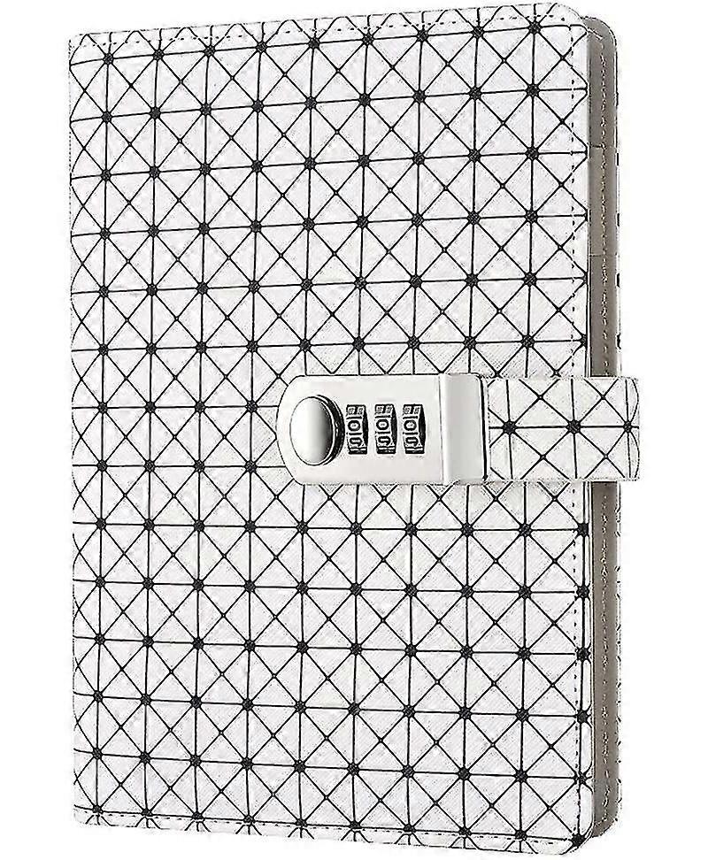 Refillable Leather Book Diary Notebook Notebook Sketchbook Journal Planner Organizer(grid Pattern), A5 Notebook