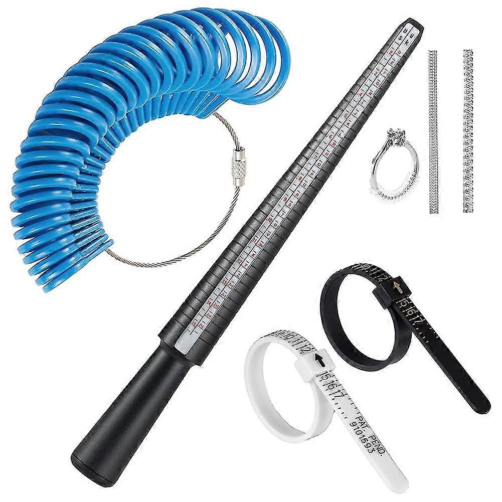 Ring Size Measuring Tool Set, Ring Mandrel Ring Sizer Gauge, Ring Sizing Stick And Ring Gauge For F
