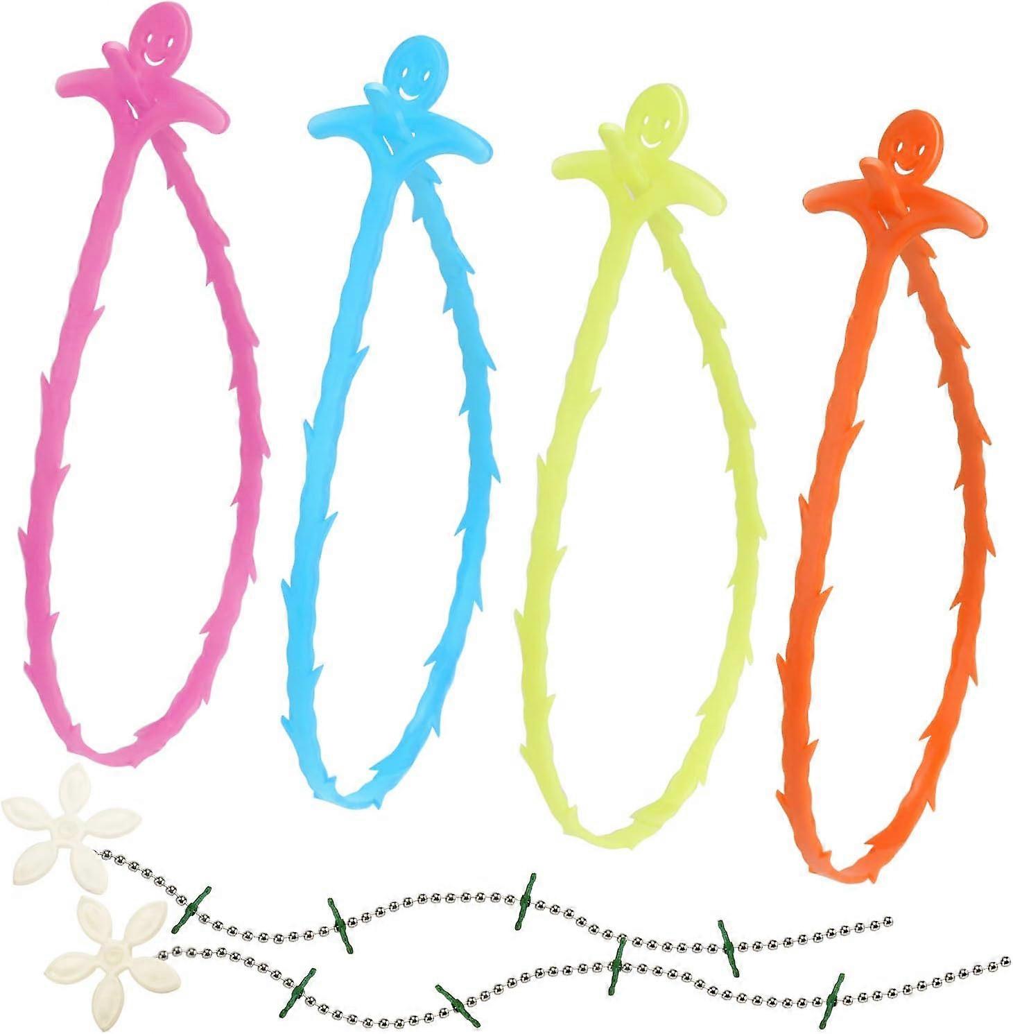 4pcs Drain Hair Remover Bath Kit 4* Plastic Drain Snake