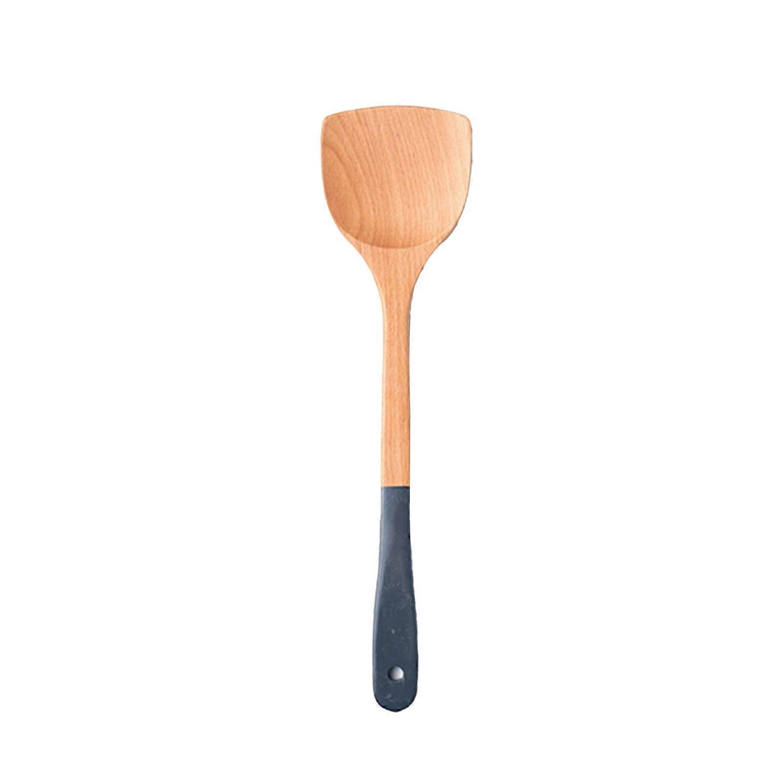 Long Handle Eco-friendly Cooking Spatula Long Handle Eco-friendly Wood Practical Ergonomic Cooking Shovel for Home KAESI