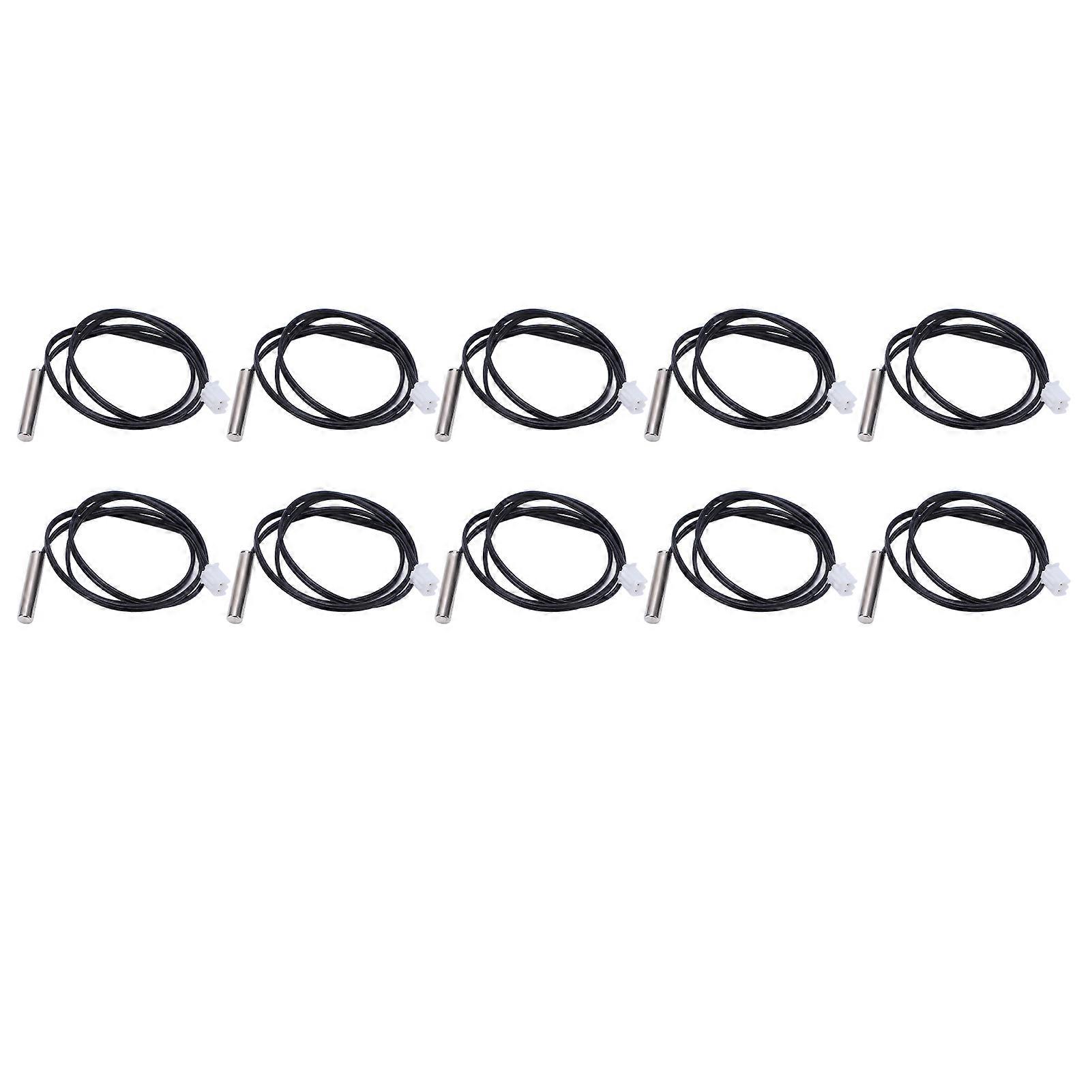 10Pcs 10K NTC Thermistor Temperature Waterproof Probe Wire Temp Sensor Probe Cable for Industrial Agriculture