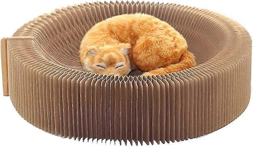 Cardboard Cat Lounge Foldable Corrugated Cat Bed Cat Scratch Board