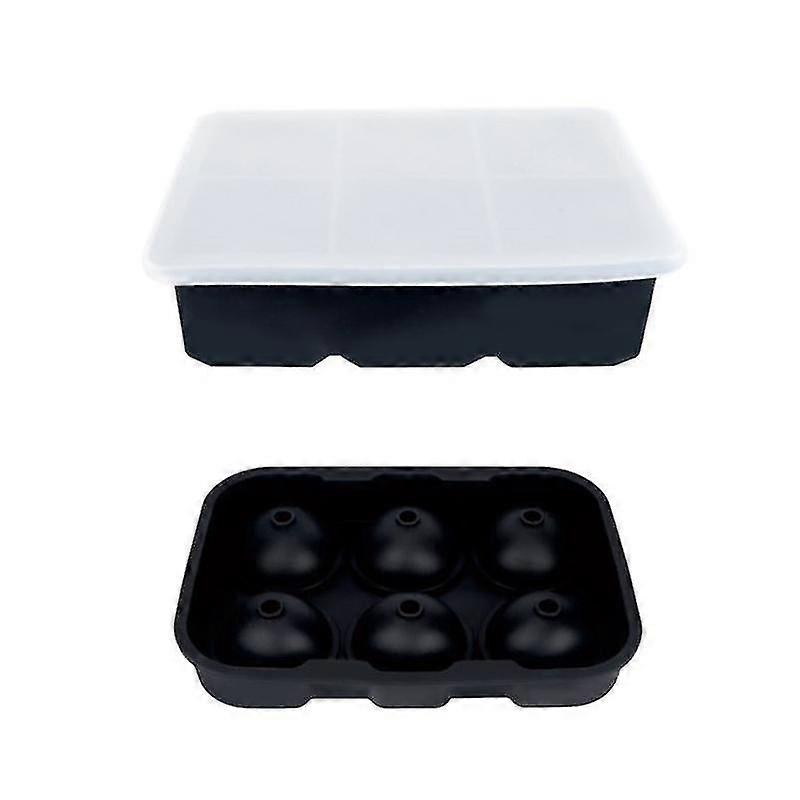 2pcs 6 Compartments Ice Tray Practical Ice Cube Making Mold Ice Making Case For Bar Club Restaurant
