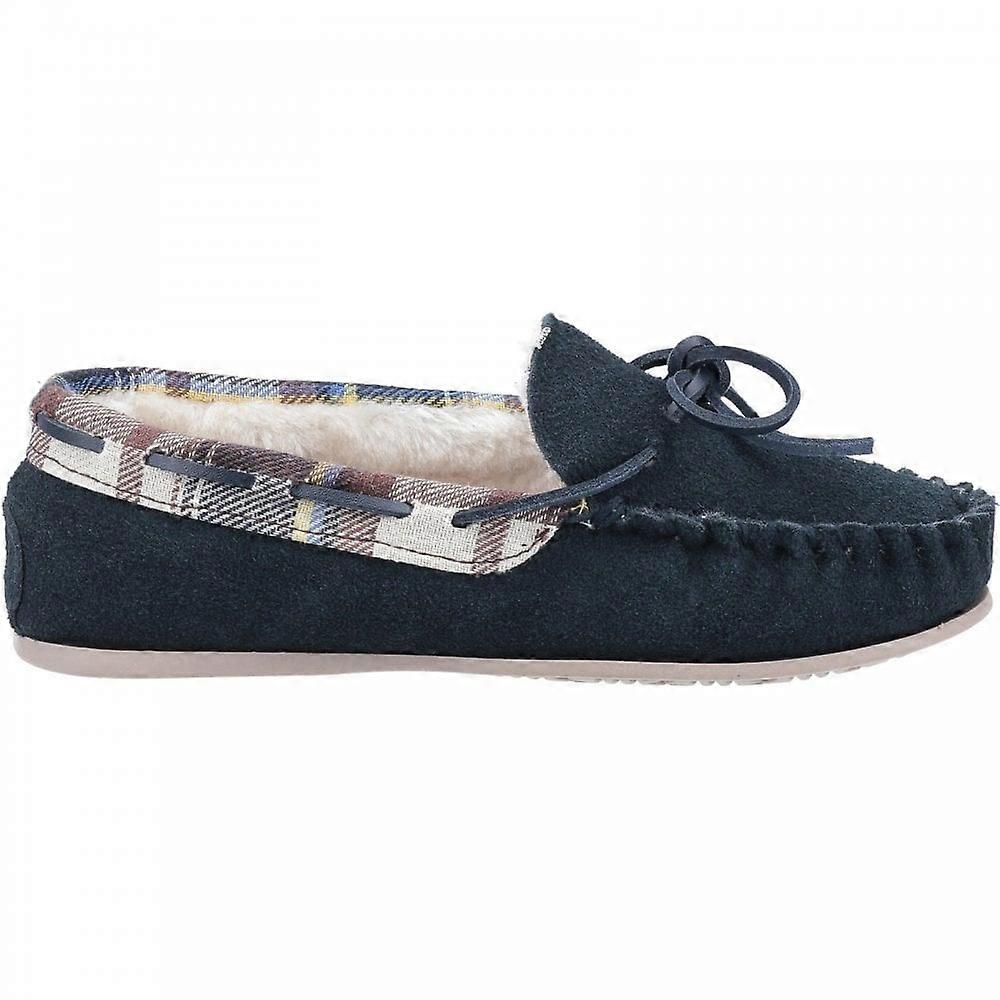 Women's Cotswold Kilkenny | Navy | Ladies Faux-Fur Lined Moccasin Slipper