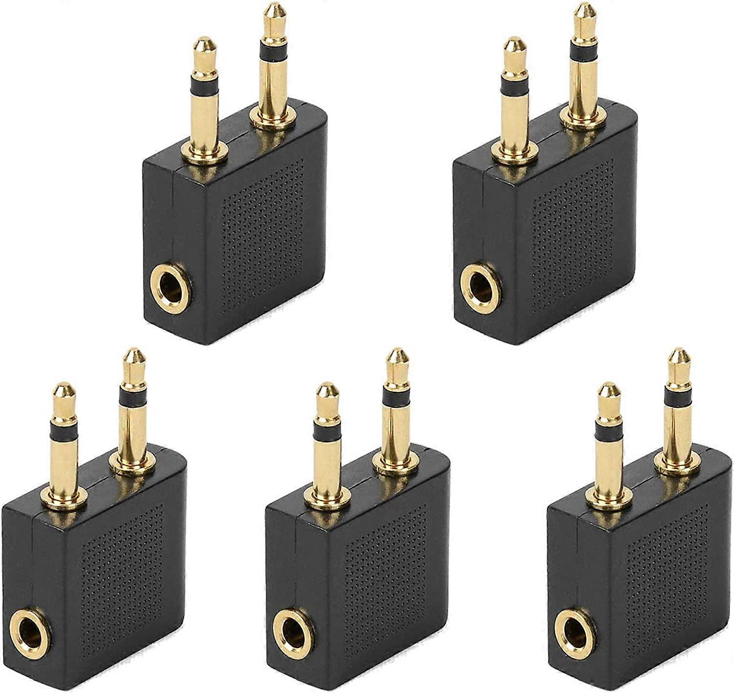 5-pak flyhovedtelefonadaptere 3,5 mm jackstik