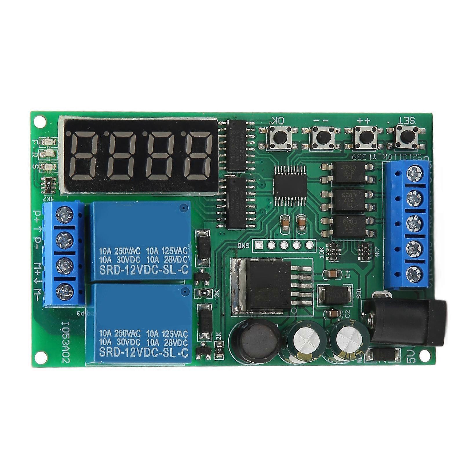 Forward Reverse Motor Control Board Dual Power Supply 3 Indicatoren Vertraging Tijd Cycli Motor Controller Board