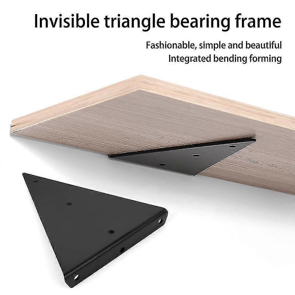Support d’étagère invisible Support d’étagère mural triangle flottant pour support d’angle d’étagère