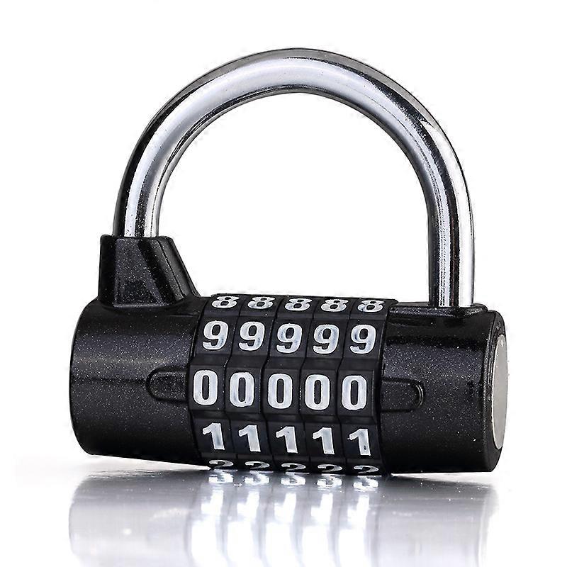 Padlock 1pc Black Digital Gym Locker Cabinet Toolbox Mechanical Code Lock Padlock