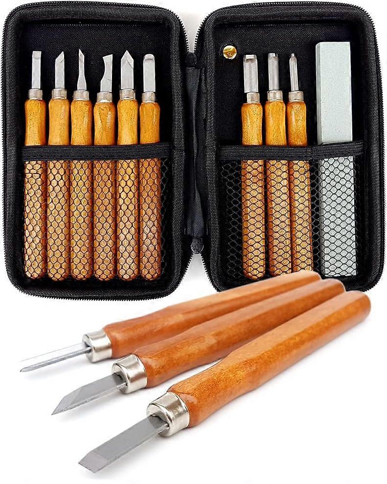 12 Piece Wood Carving Tools Set with Protective Case