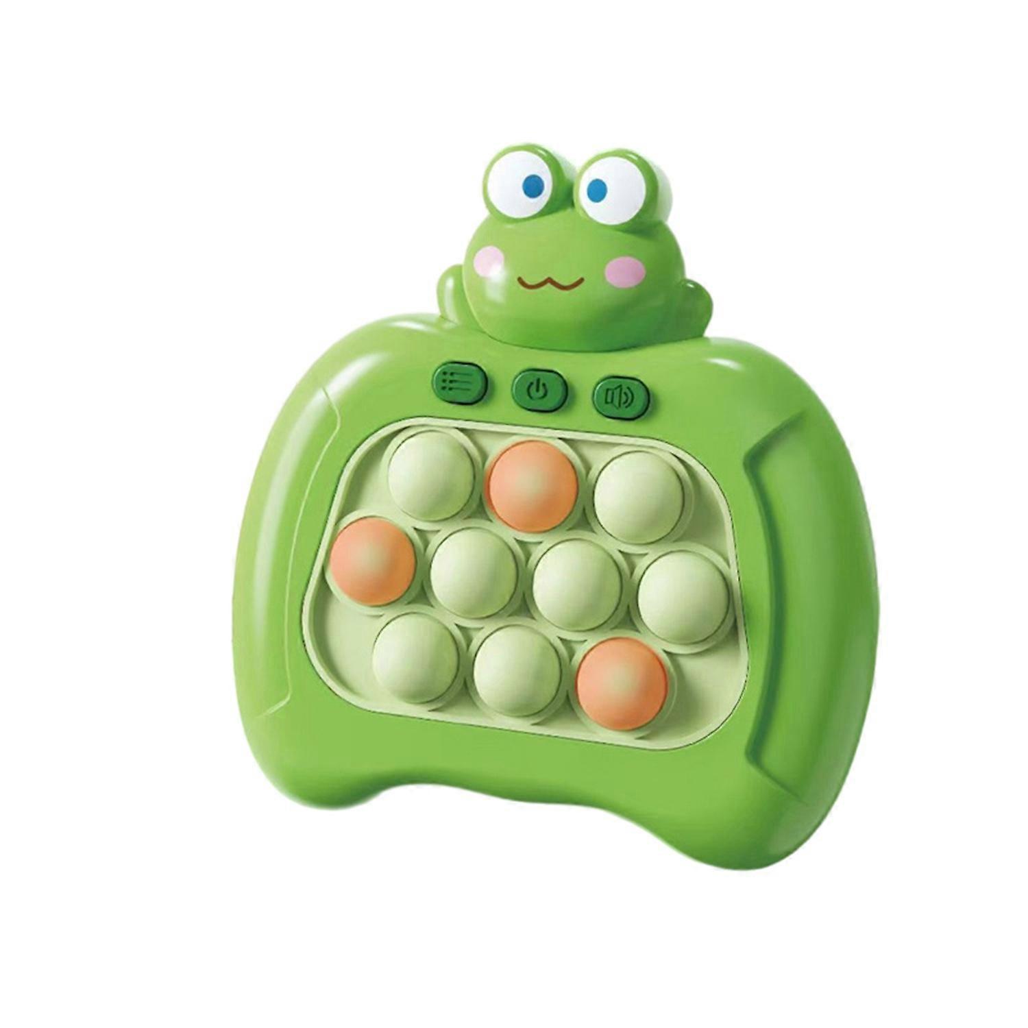 Cartoon Frog Push Bubble Game Light Up 4 Modes Handheld Funny Owl Shape Kids Adults Stress Relief