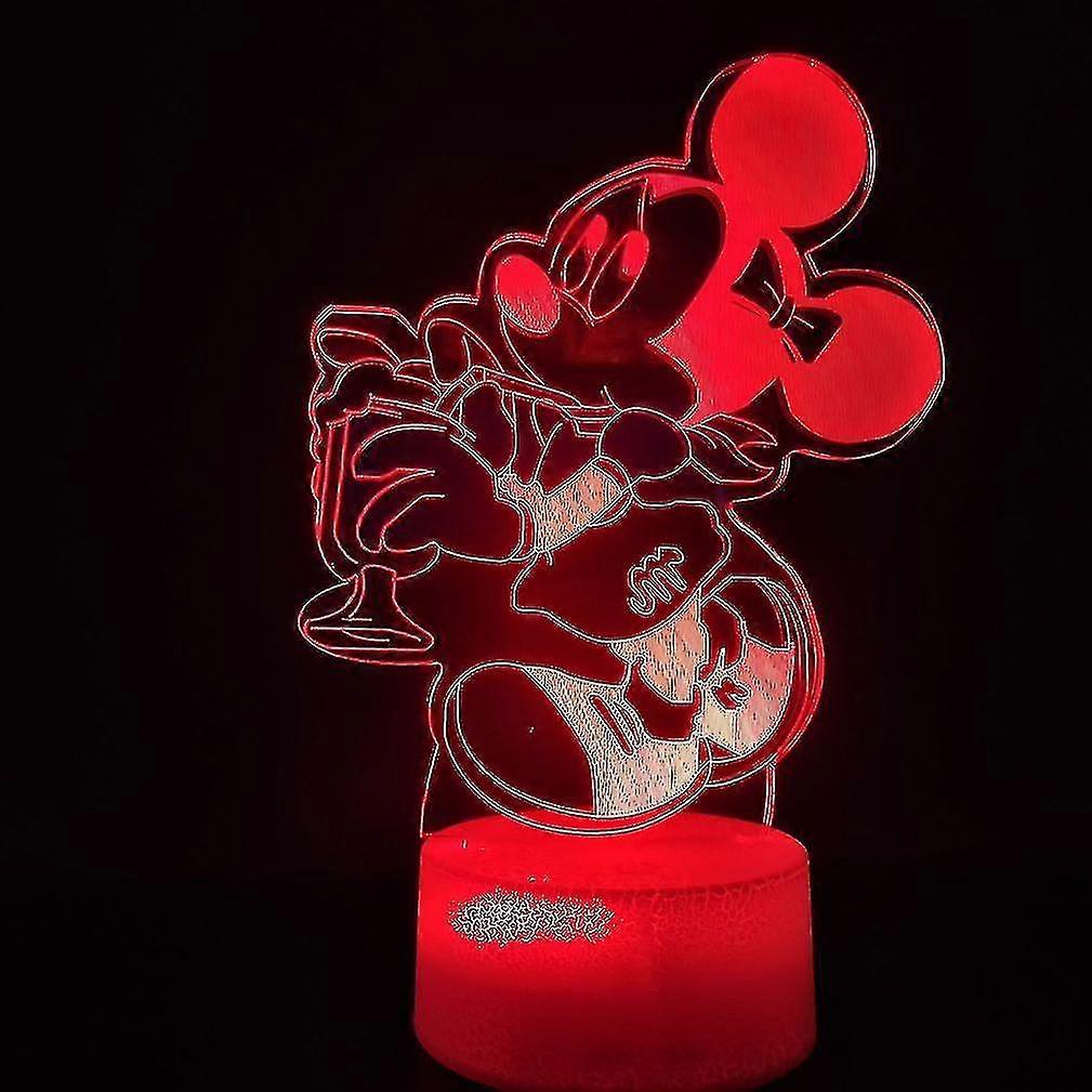 Mickey 3d Small Night Lamp Colorful Led Decorative Table Lamp Mickey Mouse With Balloon