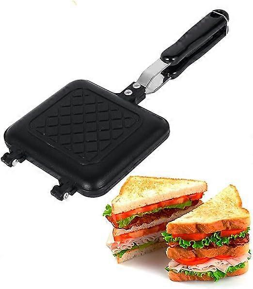 Camping Toastie Maker Antihaft Herd Toastie Maker Backform mit hitzebeständigen Griffen, doppelseitige Multifunktions-Herdplatte Toastie Maker für H