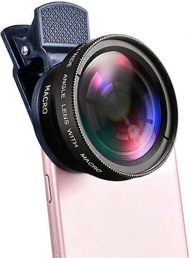 Mobile Phone Camera Lens Kit Phone Lens-12.5X Macro Lens, 0.45X Wide Angle Lens, Include lens protective